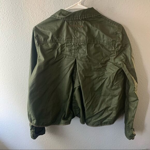 Hei Hei Anthro Green Cropped Waxed Utility Jacket - Picture 4 of 4